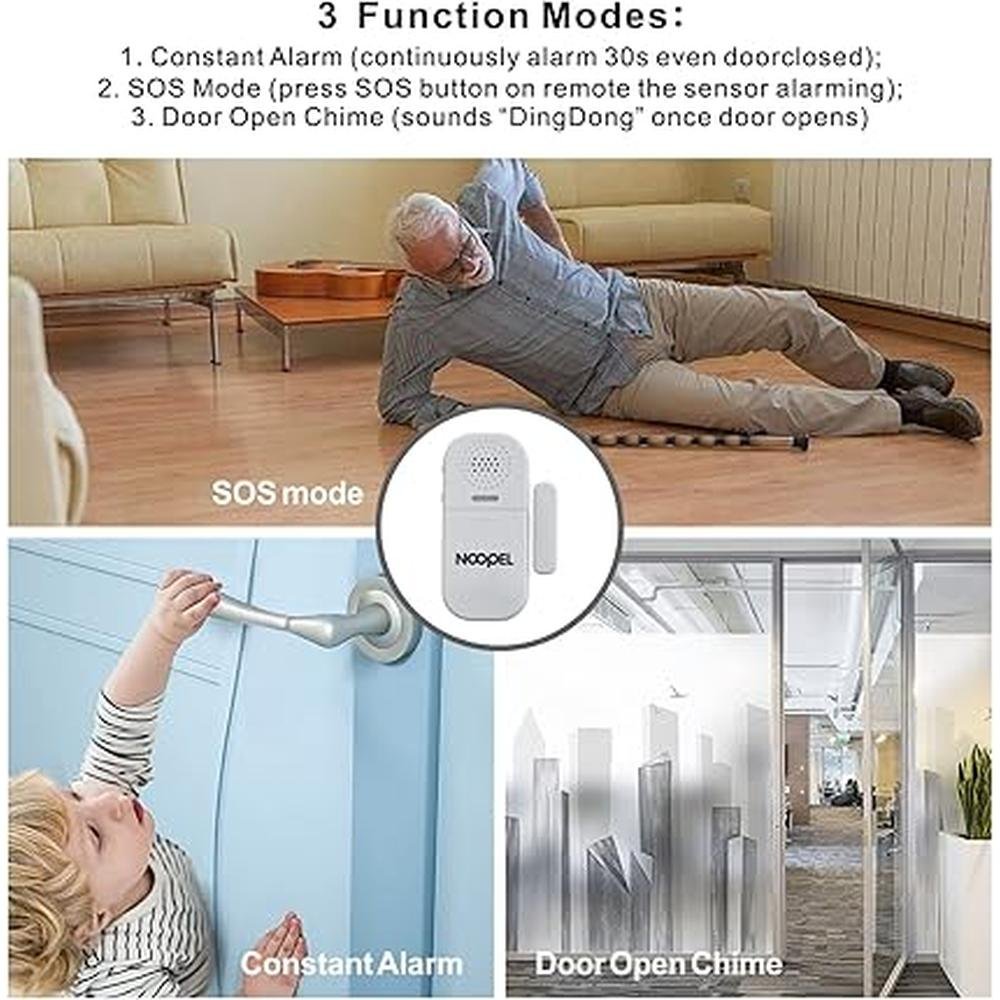 Door Alarm: Noopel 130db Window Alarm Sensors for Kids – Packaging