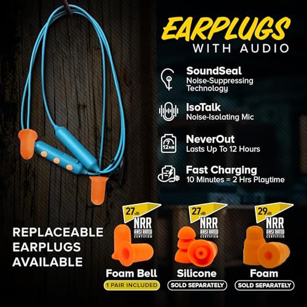 Plugfones Basic Pro: Wireless Bluetooth Foam Earplug – Close-up Detail