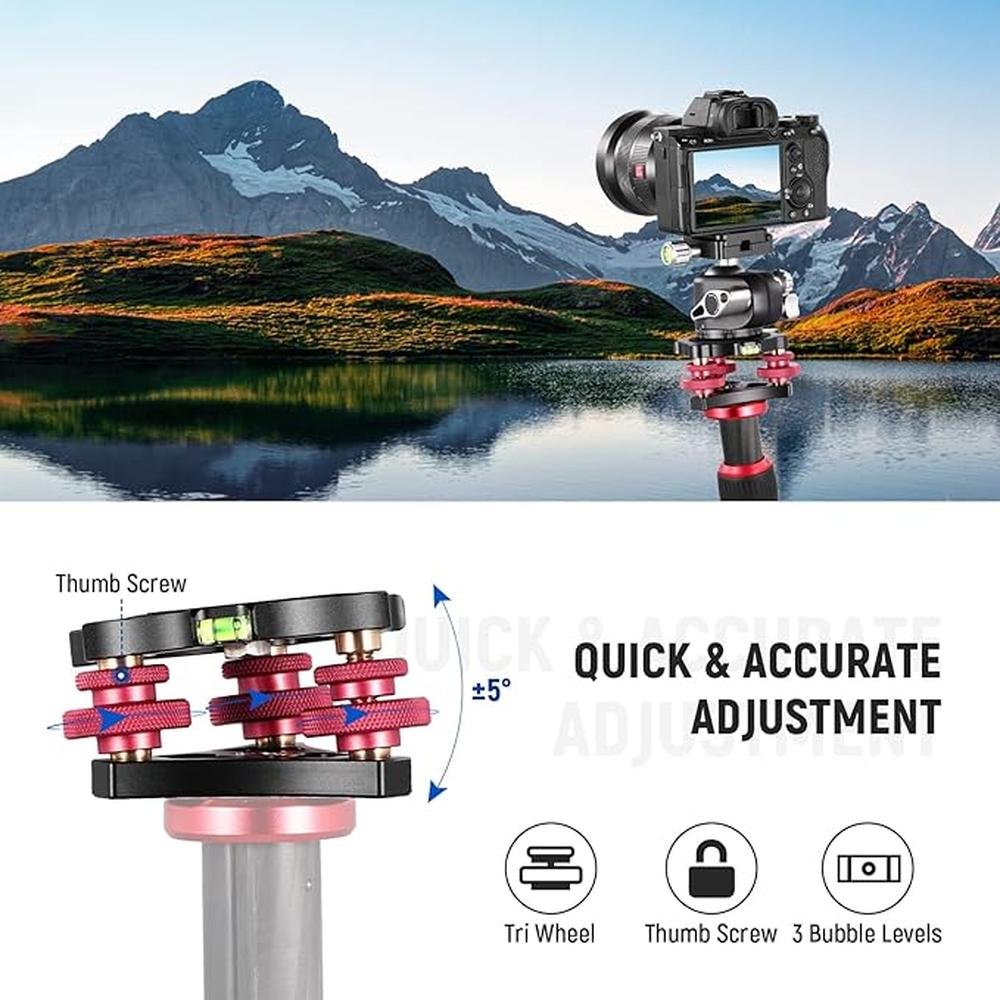 NEEWER Tripod Head Leveling Base – Side View