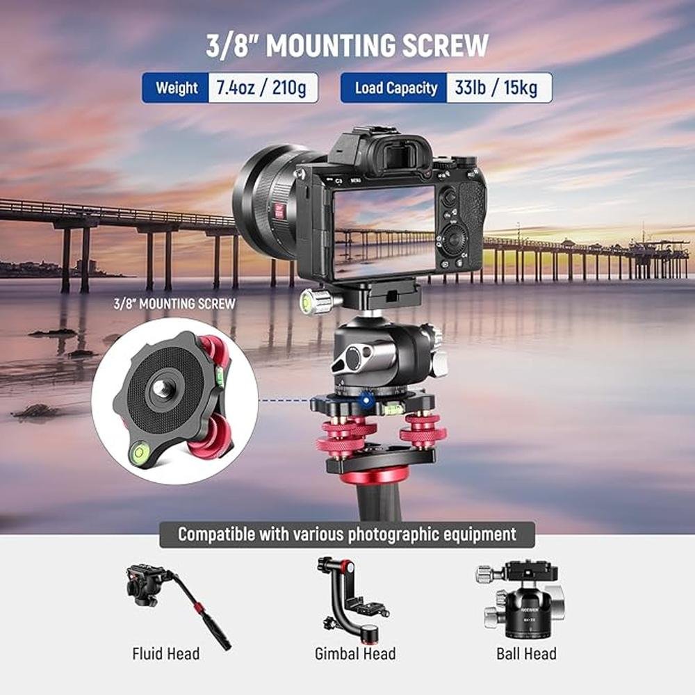 NEEWER Tripod Head Leveling Base – In Use