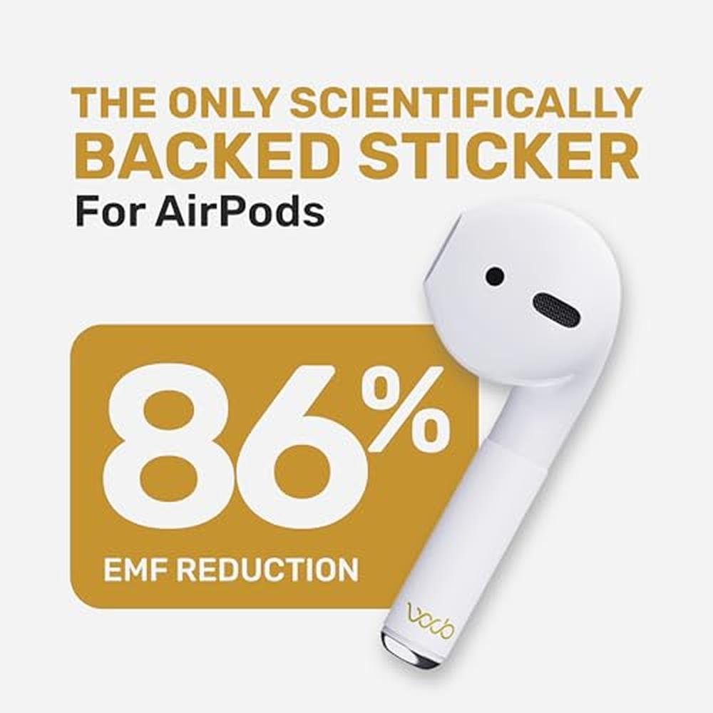 Classic AirPods: WaveBlock EarProtect Sticker – Front View