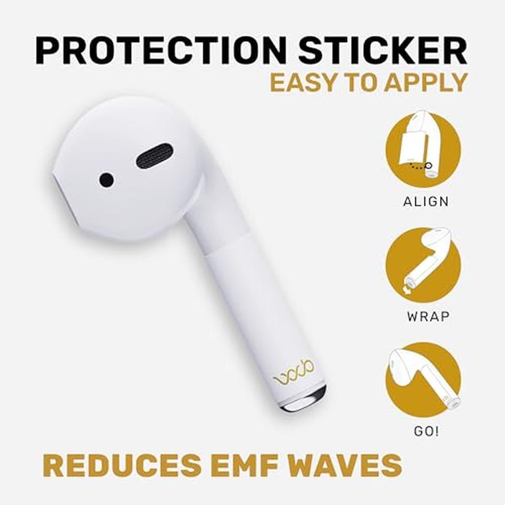 Classic AirPods: WaveBlock EarProtect Sticker – Close-up Detail