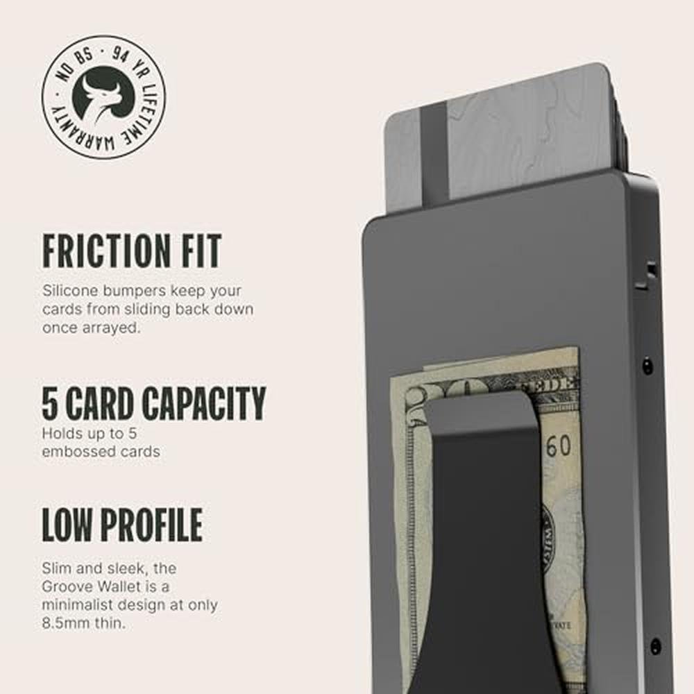 Wallet Groove: Groove Life Magnetic Thumb Swipe Wallet Gun – Close-up Detail