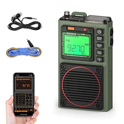 Radio Shortwave: Raddy RF75A APP Control Portable Shortwave – Front View