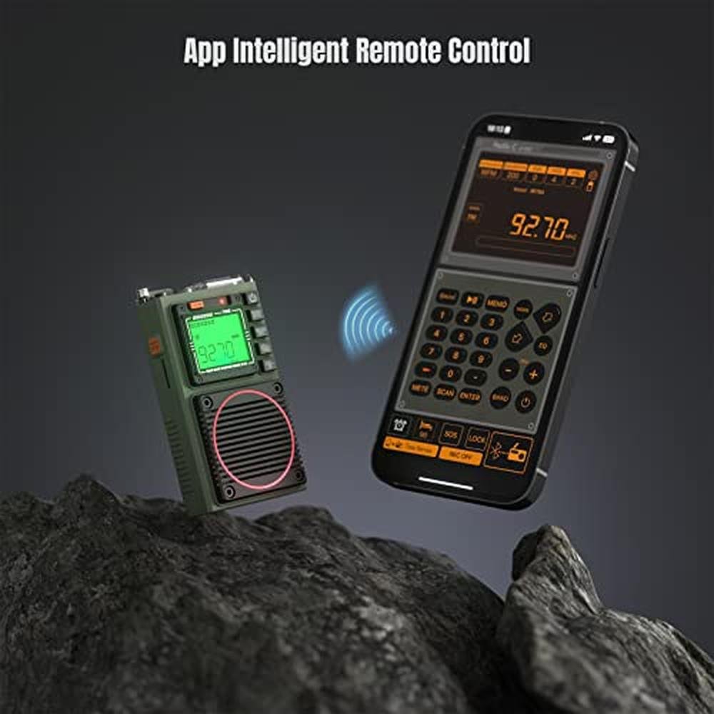 Radio Shortwave: Raddy RF75A APP Control Portable Shortwave – Side View