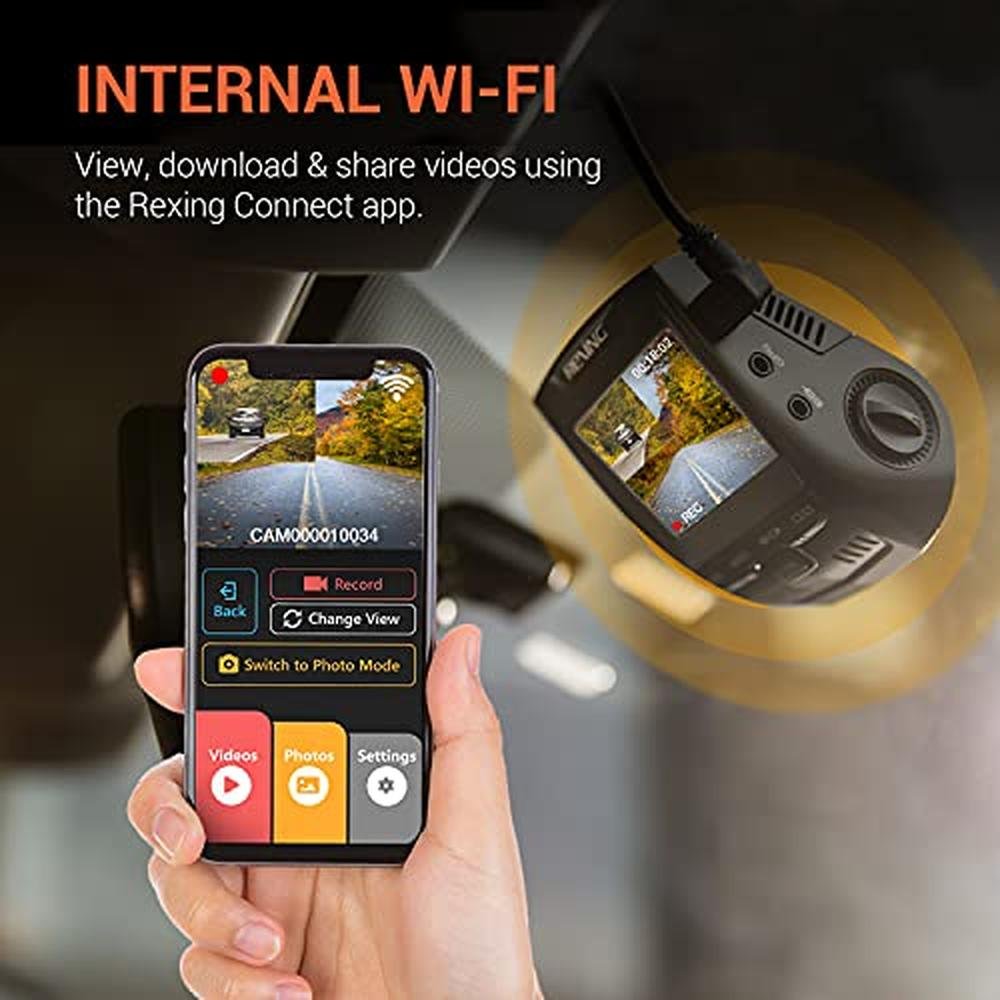 RexingUSA V1P 4K Dual Channel Dash Cam – In Use