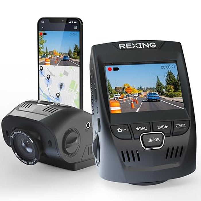 RexingUSA V1-4K Ultra HD GPS Dash Cam – Front View