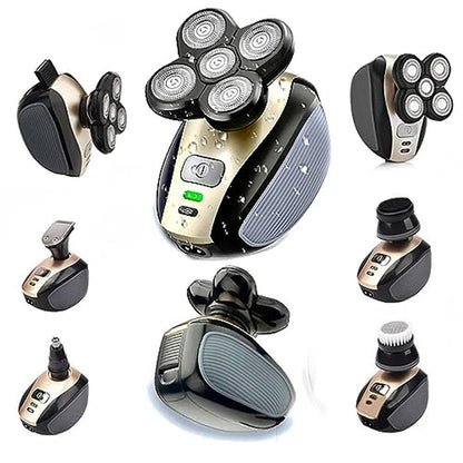Electric Shaver for Bald Men: Waterproof Cordless Rotary – Front View