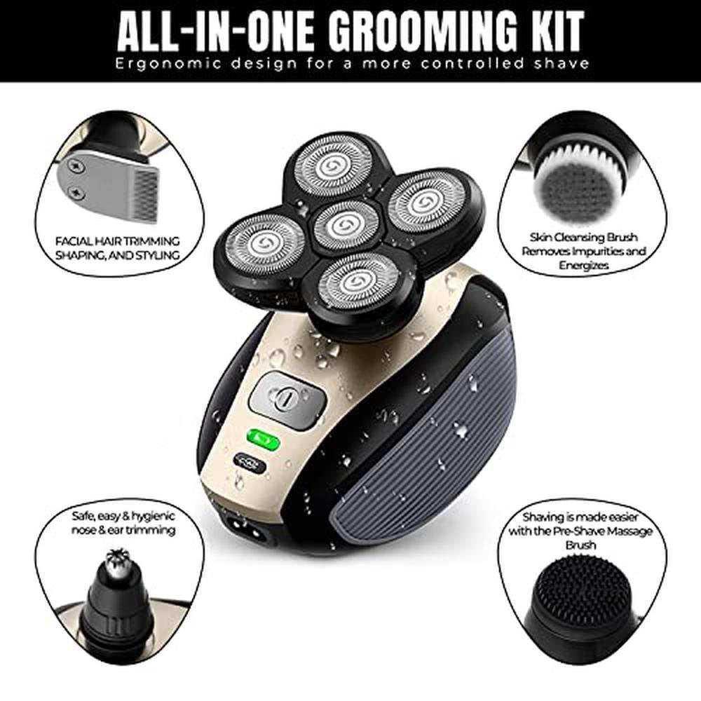 Electric Shaver for Bald Men: Waterproof Cordless Rotary – Packaging
