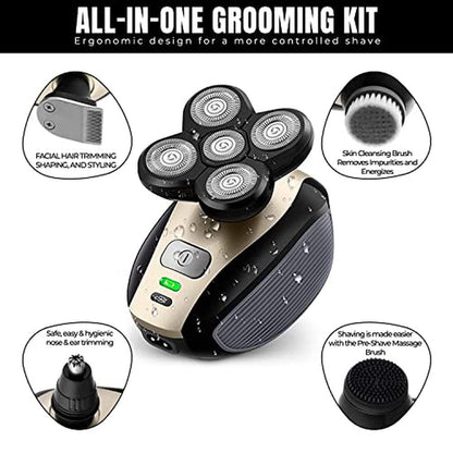 Electric Shaver for Bald Men: Waterproof Cordless Rotary – Packaging