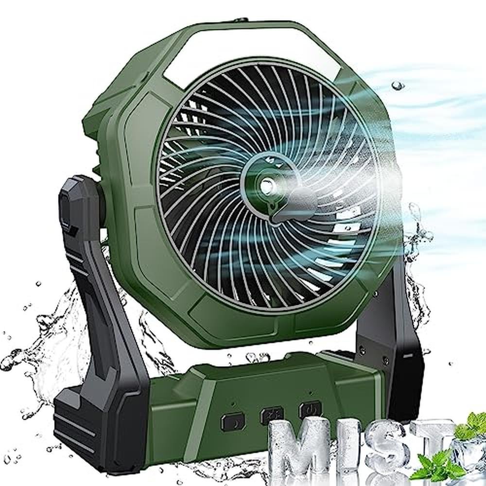 Fan Water: Ausic Portable Misting Fan 8-inch with Water Mist – Front View