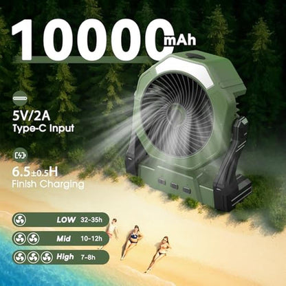 Fan Water: Ausic Portable Misting Fan 8-inch with Water Mist – Close-up Detail