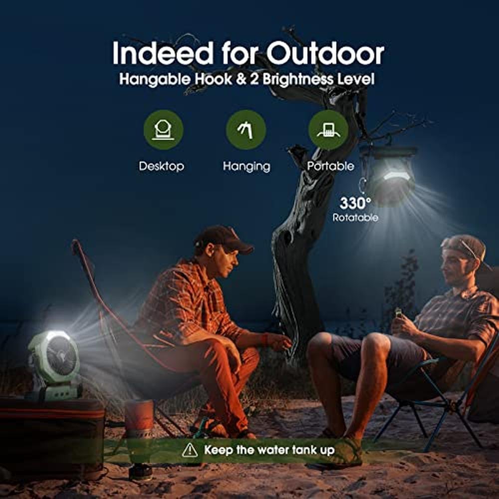 Fan Water: Ausic Portable Misting Fan 8-inch with Water Mist – In Use