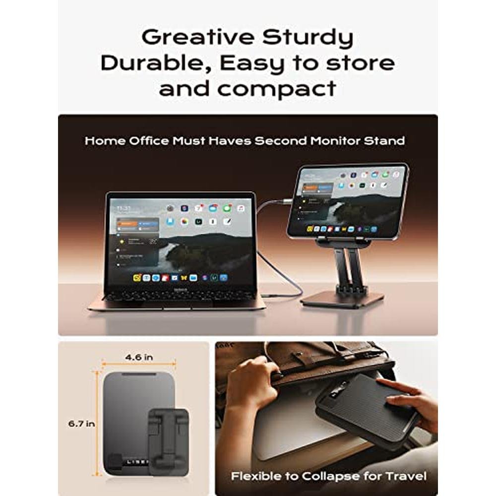 iPad Stand: LISEN Tablet Stand Holder Desk Foldable – Close-up Detail