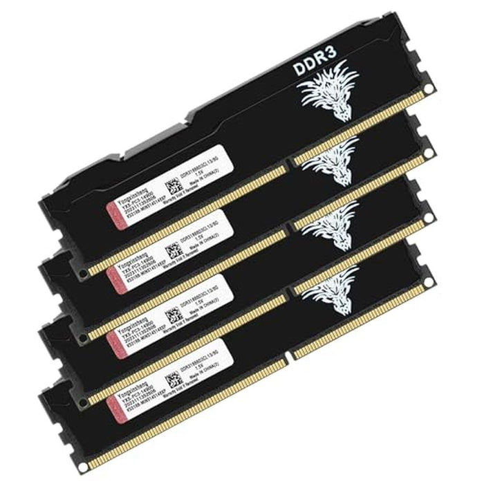 Yongxinsheng DDR3: 32GB Kit 8GBx4 Desktop RAM 1866MHz – Front View