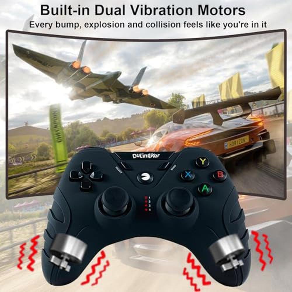 PS3 Controller: DuLingKer Wireless PC Gamepad with Hall – In Use