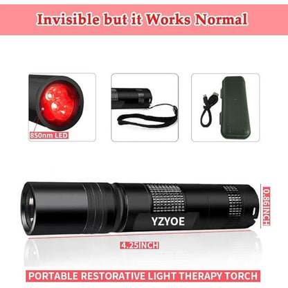 Infrared Red Light Therapy: 3 Wavelengths Face and Joint – Side View