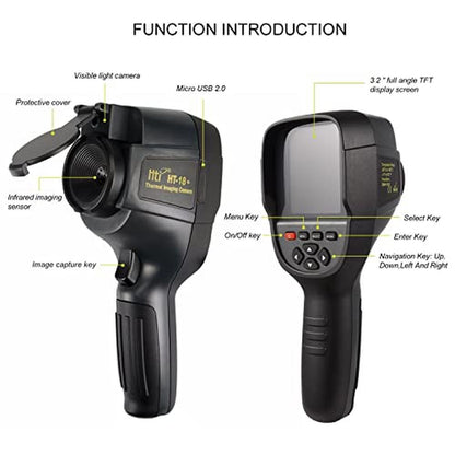 256X192 Higher IR Resolution HT-18+ Handheld Thermal Camera – Side View