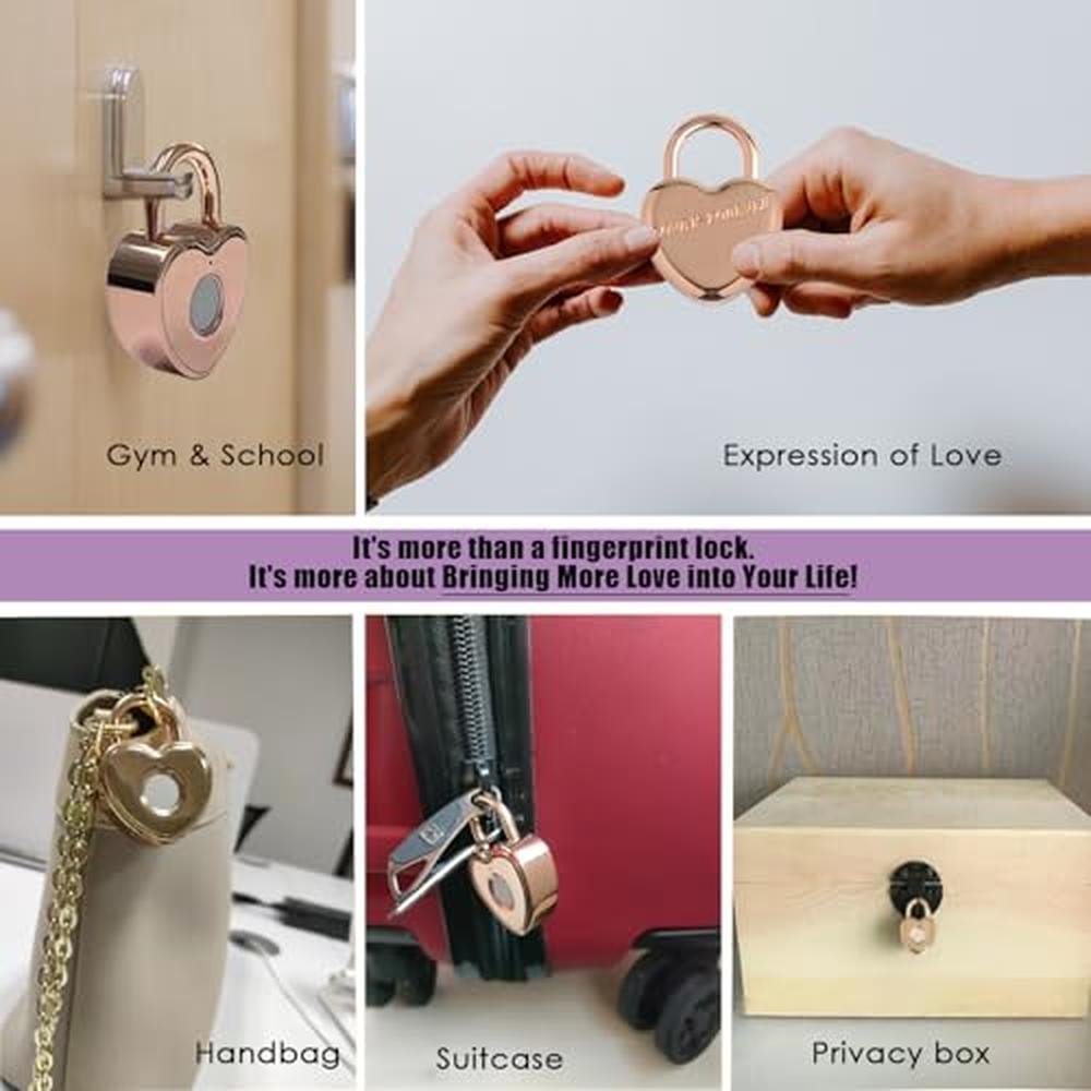 Secure Your Belongings with Premium Tcyoatoa Heart Shaped – Side View