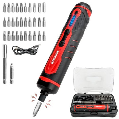 Electric Screwdriver: KITLUCK 4V Power Cordless – Front View