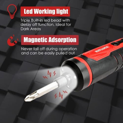 Electric Screwdriver: KITLUCK 4V Power Cordless – In Use