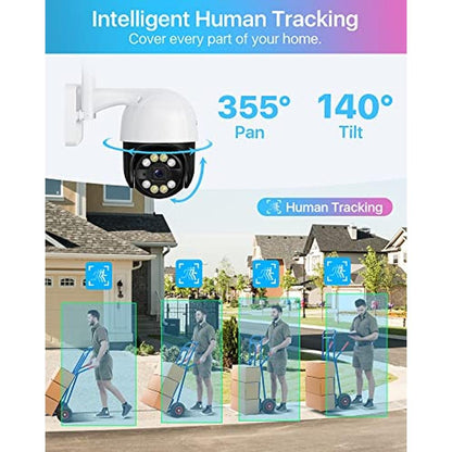 Camera Zosi: Zosi 2K WiFi Pan Tilt Security Camera 3MP – Side View