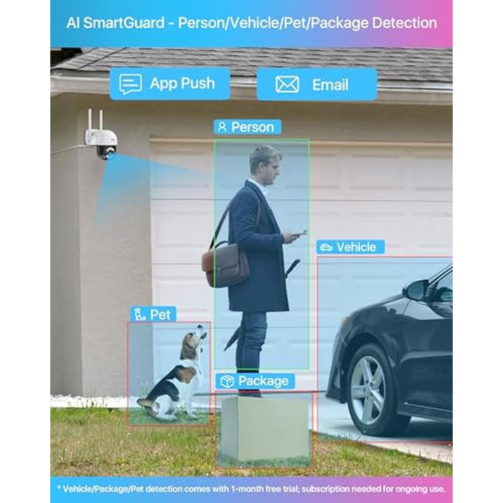 Camera Zosi: Zosi 2K WiFi Pan Tilt Security Camera 3MP – Close-up Detail