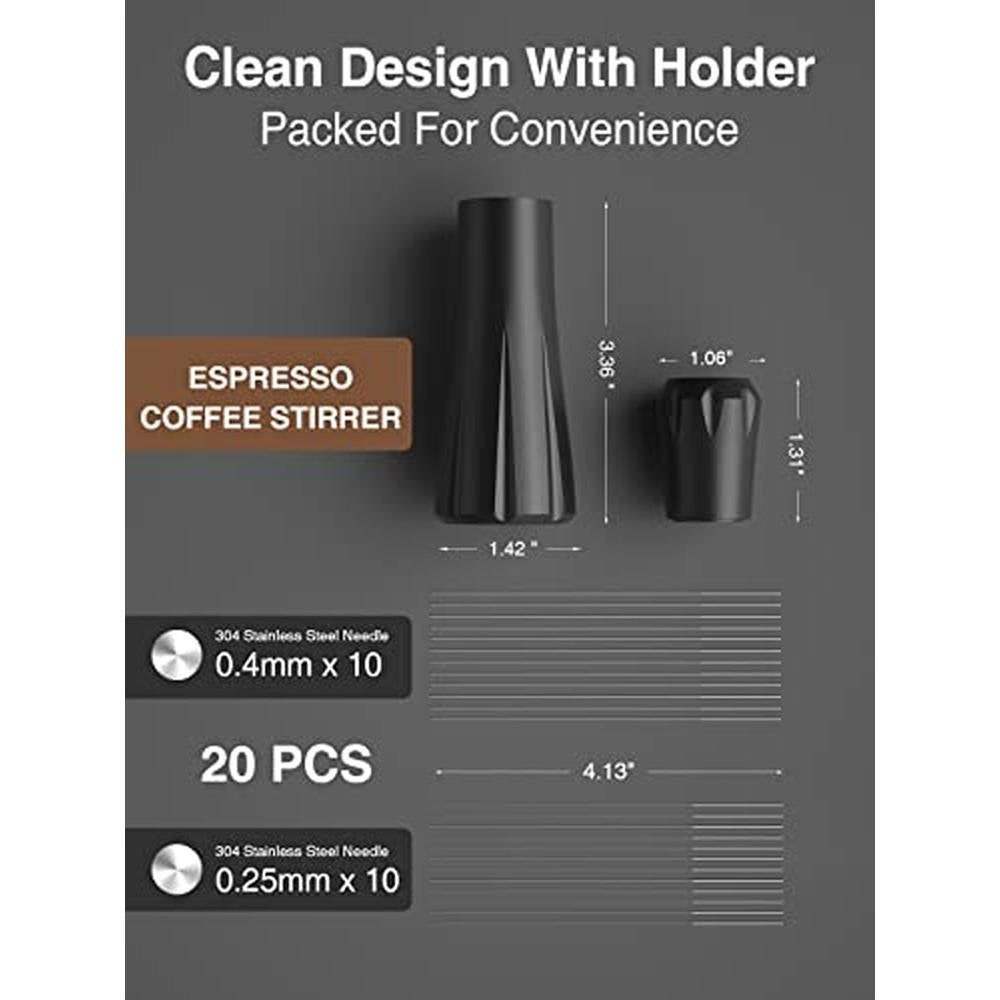 Espresso Tool Kit: 304 Stainless Steel Espresso Stirrer – Side View