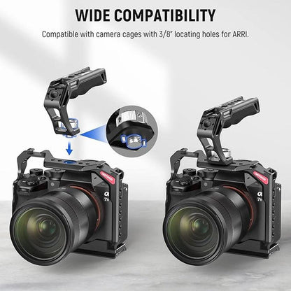 Camera Neewer: Neewer Top Handle with 3/8 Arri Locating Pins – Side View