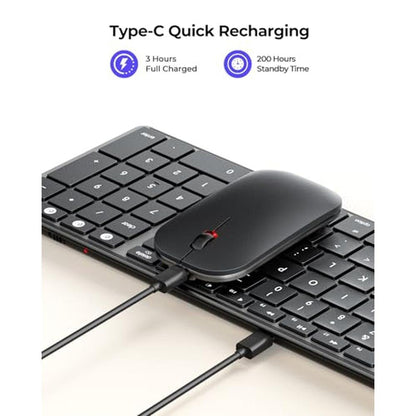 Keyboard Mouse: Seenda SKM64-2 Multi-Device Rechargeable – Close-up Detail