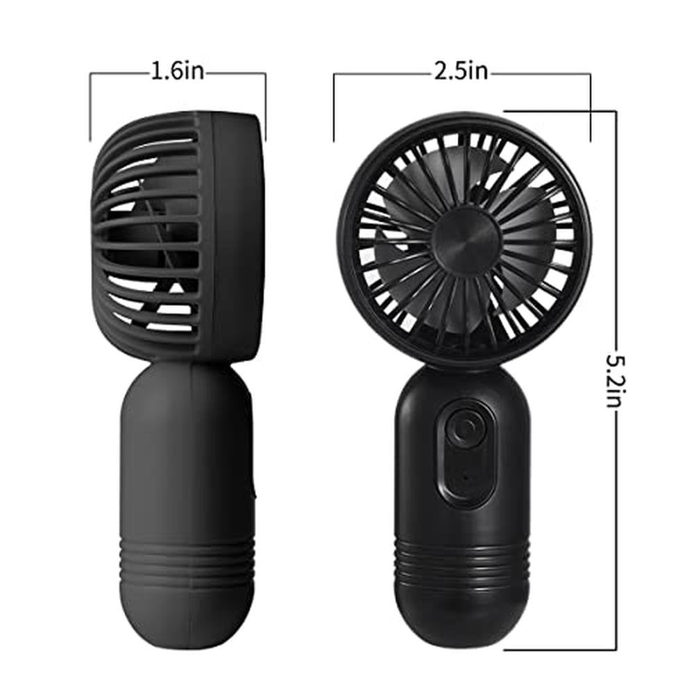 Portable Fan: Premium 3-Speed Handheld Personal Fan – Side View