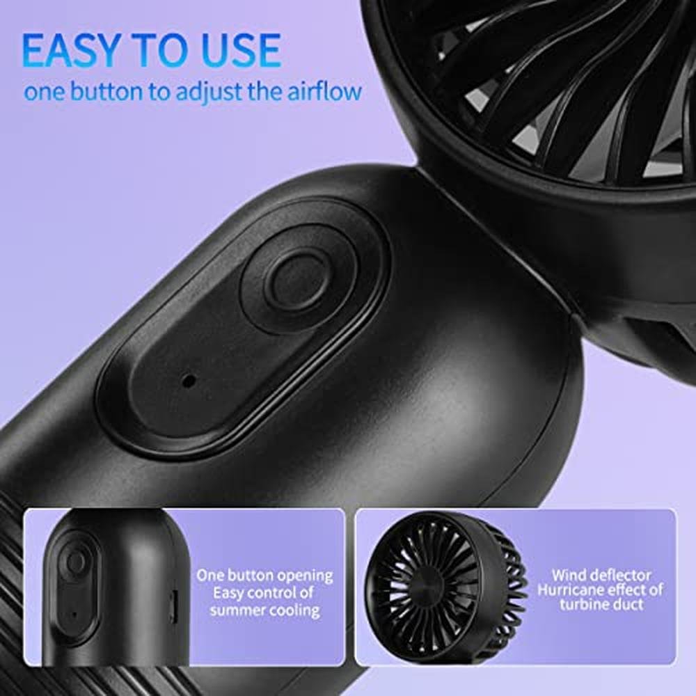 Portable Fan: Premium 3-Speed Handheld Personal Fan – Close-up Detail