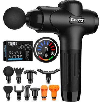 Massage Gun: TOLOCO Deep Tissue Percussion Massage Gun – Front View
