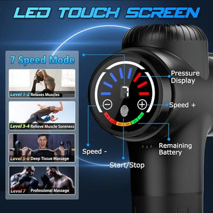 Massage Gun: TOLOCO Deep Tissue Percussion Massage Gun – Side View