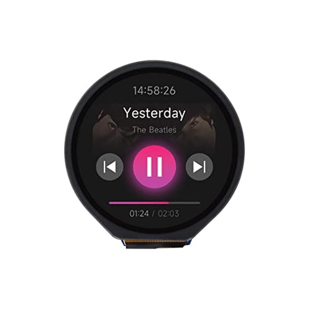 240 Coolwell: Round LCD with Touch Panel for Raspberry Pi – Front View