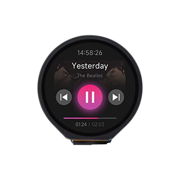 240 Coolwell: Round LCD with Touch Panel for Raspberry Pi – Front View