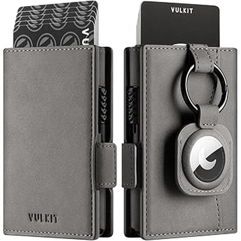 Holder Wallet: VULKIT Card Holder Wallet with Airtag Holder – Front View