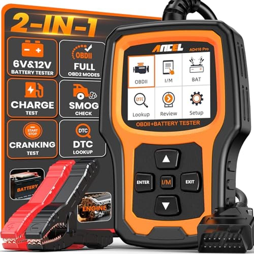 OBD2 Scanner and Battery Tester – Front View