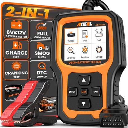 OBD2 Scanner and Battery Tester – Front View