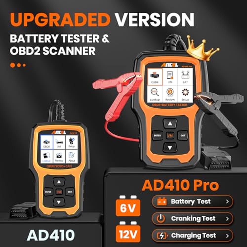 OBD2 Scanner and Battery Tester – Side View