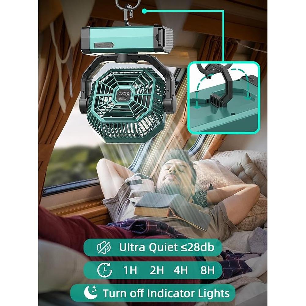 Fan Camping: Portable Rechargeable Fan 9 Inch Camping Fan – Packaging