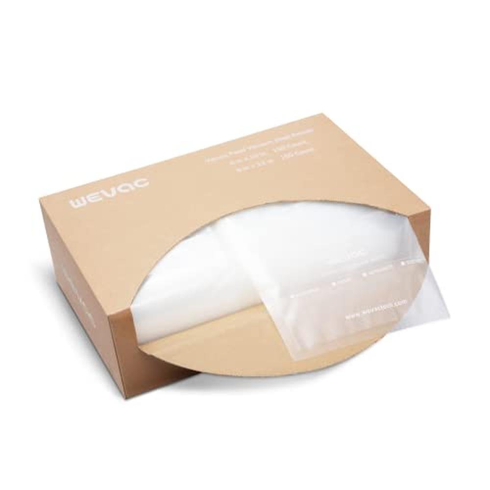 Food Vacuum Sealer Bags: Wevac 6''x10'' & 8''x12'' 300 – Front View