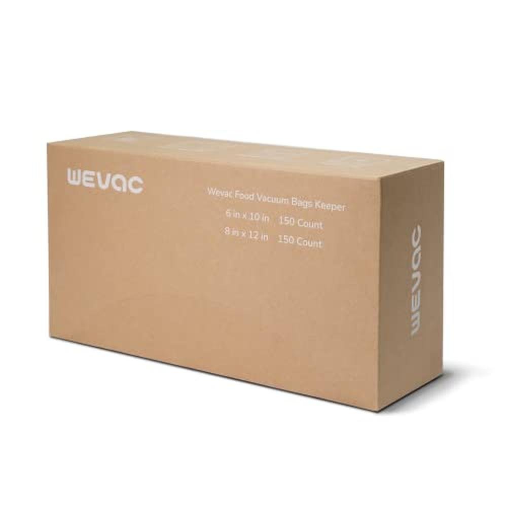 Food Vacuum Sealer Bags: Wevac 6''x10'' & 8''x12'' 300 – Packaging