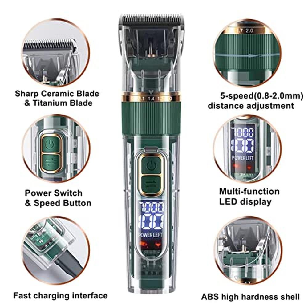 Clippers Dog: JAVENYIMAN Dog Hair Clippers Kit With LED – Close-up Detail