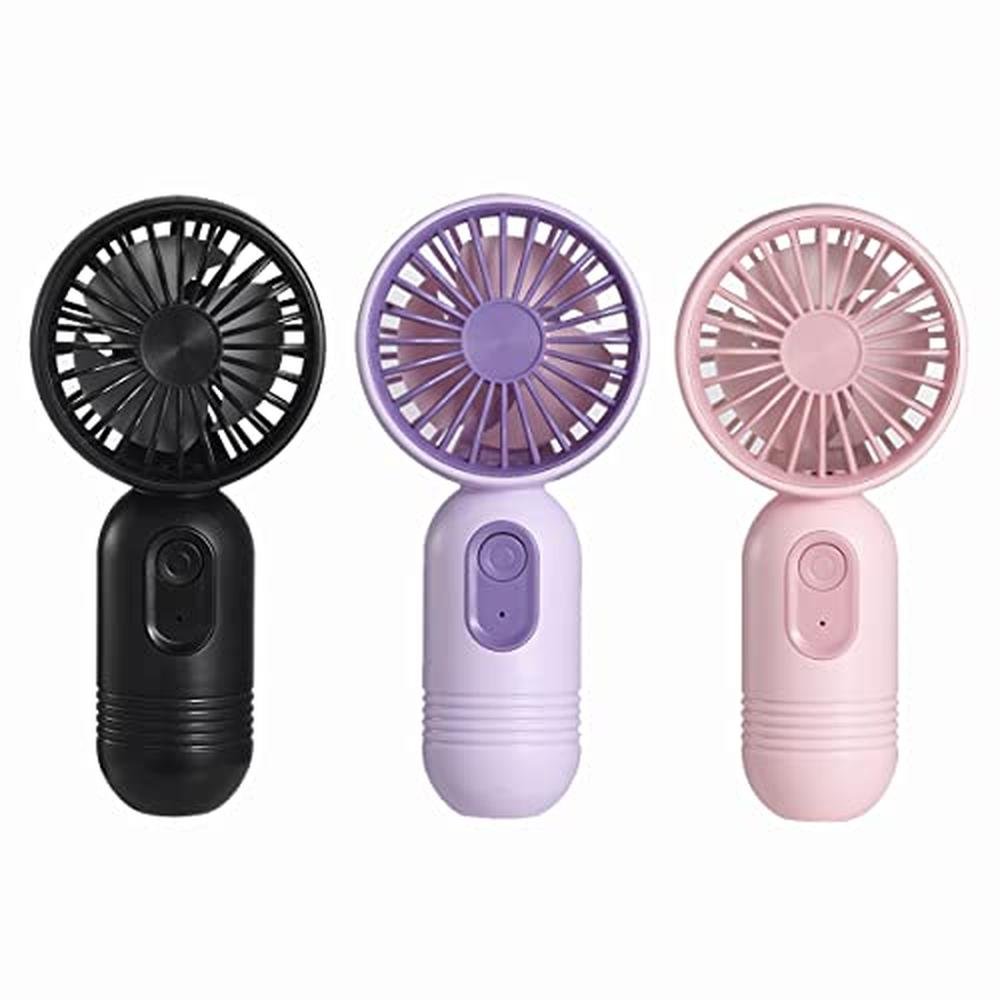 Portable Fan: Mini Handheld Battery Operated Fan 3 Pack – Front View