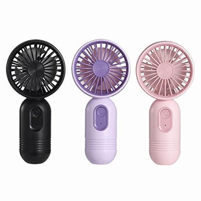 Portable Fan: Mini Handheld Battery Operated Fan 3 Pack – Front View