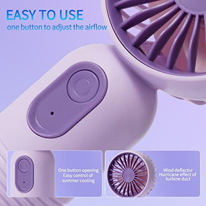Portable Fan: Mini Handheld Battery Operated Fan 3 Pack – In Use