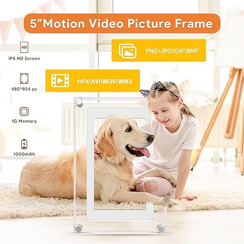 Acrylic Picture Frame: HAKRDRDO 5-Inch Digital Frame – Side View