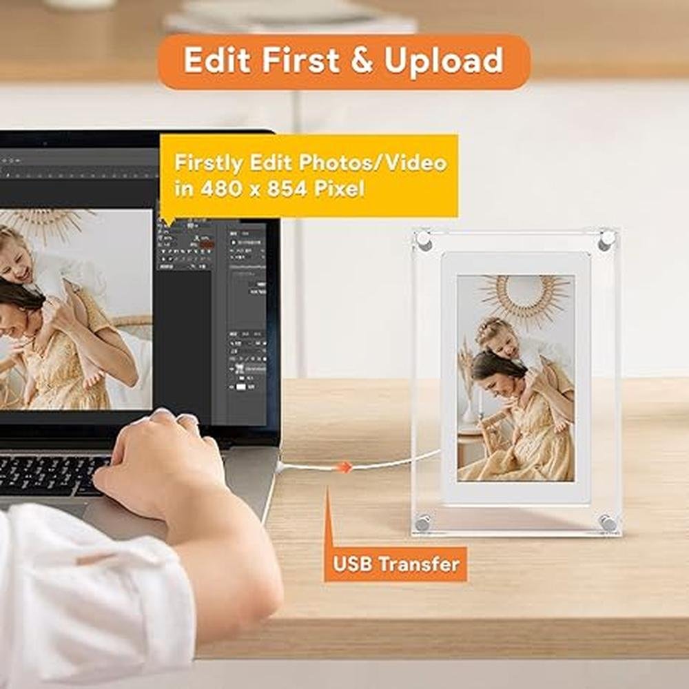 Acrylic Picture Frame: HAKRDRDO 5-Inch Digital Frame – Packaging