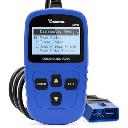 VDIAGTOOL VD10 OBD2 Scanner Code Reader Car Diagnostic Tool – Front View